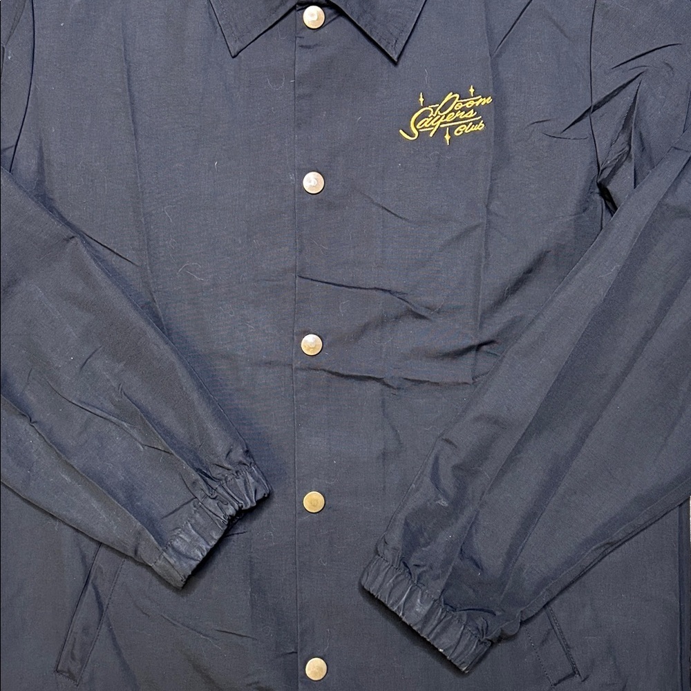 Doom Sayers Club Black Coach Jacket with Yellow Script Logo - Picture 5 of 10